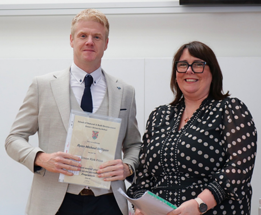 deptinfra's tweet image. The Department's Rosemary Daly, Chief Planner and Director of Regional Planning Governance and Legislation was delighted to present the Simon Kirk award for excellence in planning to Ryan M Milligan.
The award, which commemorates Simon Kirk, a deeply respected and much-missed…
