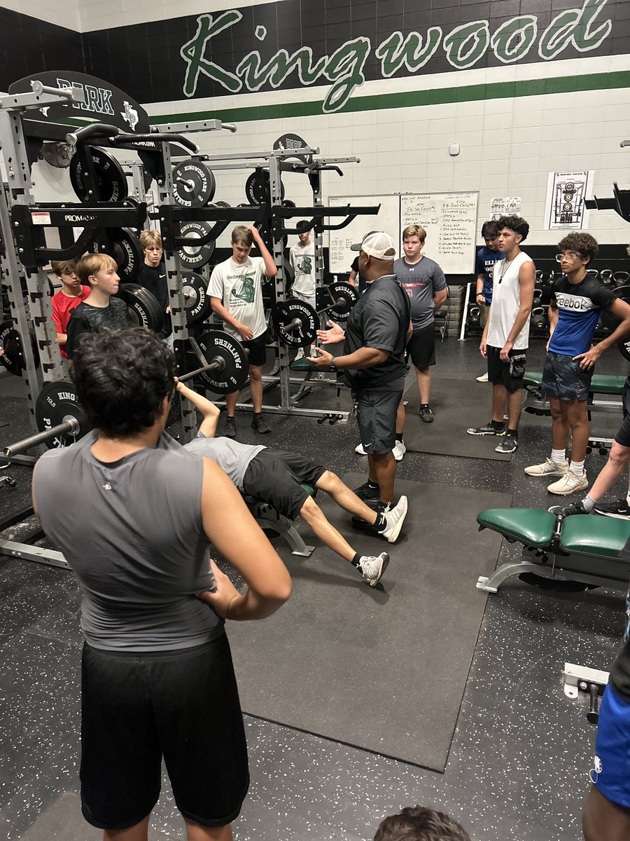 Freshmen learning new lifts and getting better at SAC Camp! #kpfamily #embracethegrind