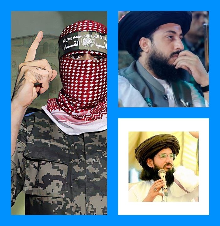 ایک طرف ابوعبیدہ‼️ جس نے مسجد اقصی کی
 حفاظت کا بیڑا اٹھا رکھا ہے ✊️

مسجد اقصی کی حفاظت ہی ناموس رسالتﷺ ہے❤️

دوسری طرف سعد رضوی ‼️ختم نبووت، ناموس رسالتﷺ کا محافظ ہے ،یہ بھی مسجد اقصی کی حفاظت ہے،

تیسری طرف نعیم چٹھہ‼️جس نے قادیانیوں کا جینا حرام کر رکھا ہے مشن ایک ہی ہے