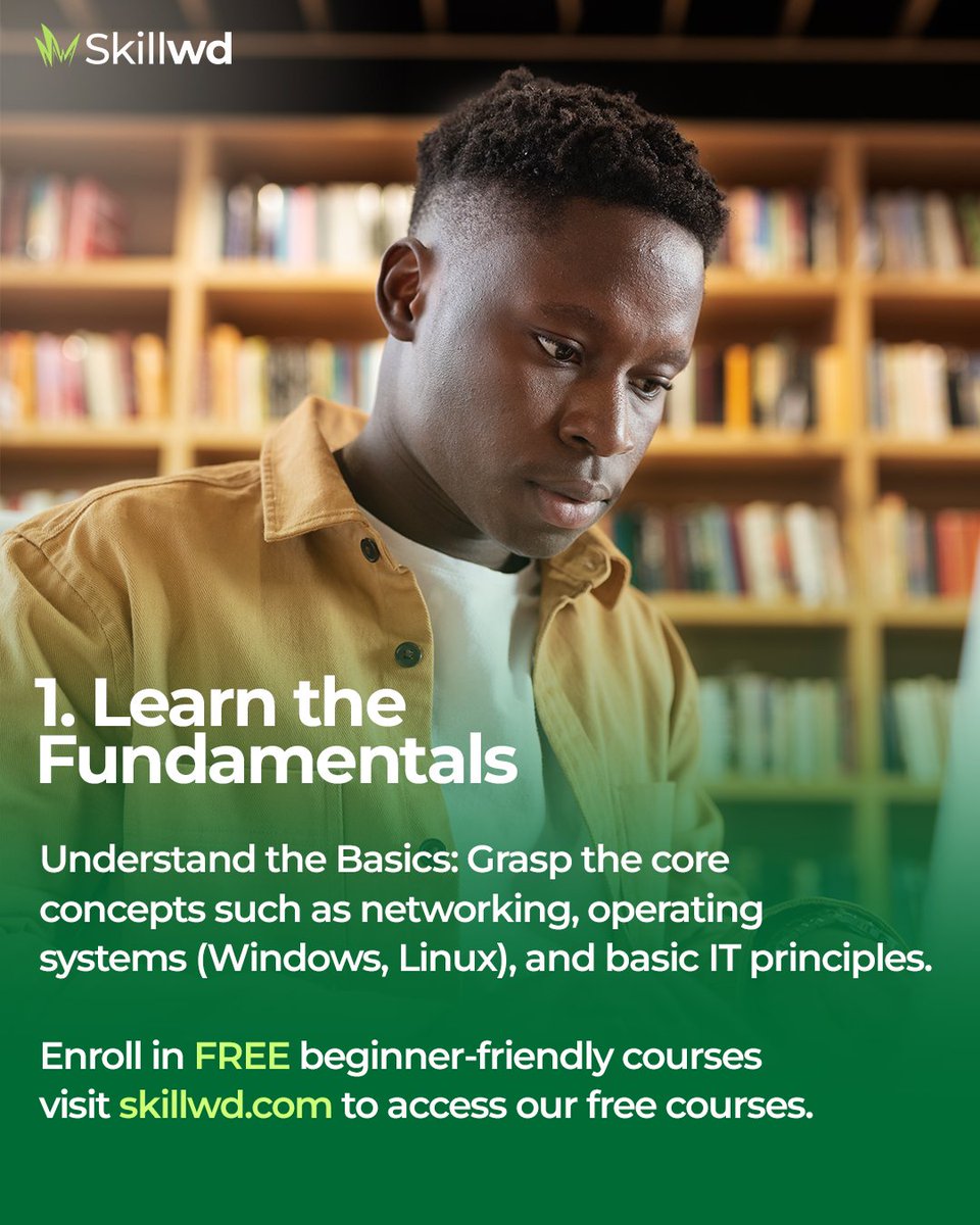 skillweed's tweet image. New in Cybersecurity and don’t know how to navigate the industry?

Here&apos;s a beginner&apos;s guide to get you started.

Start your journey with these essential steps that will help you standout in the field.

#Skillwdacademy #cybersecurityforbeginners #cybersecuritytips