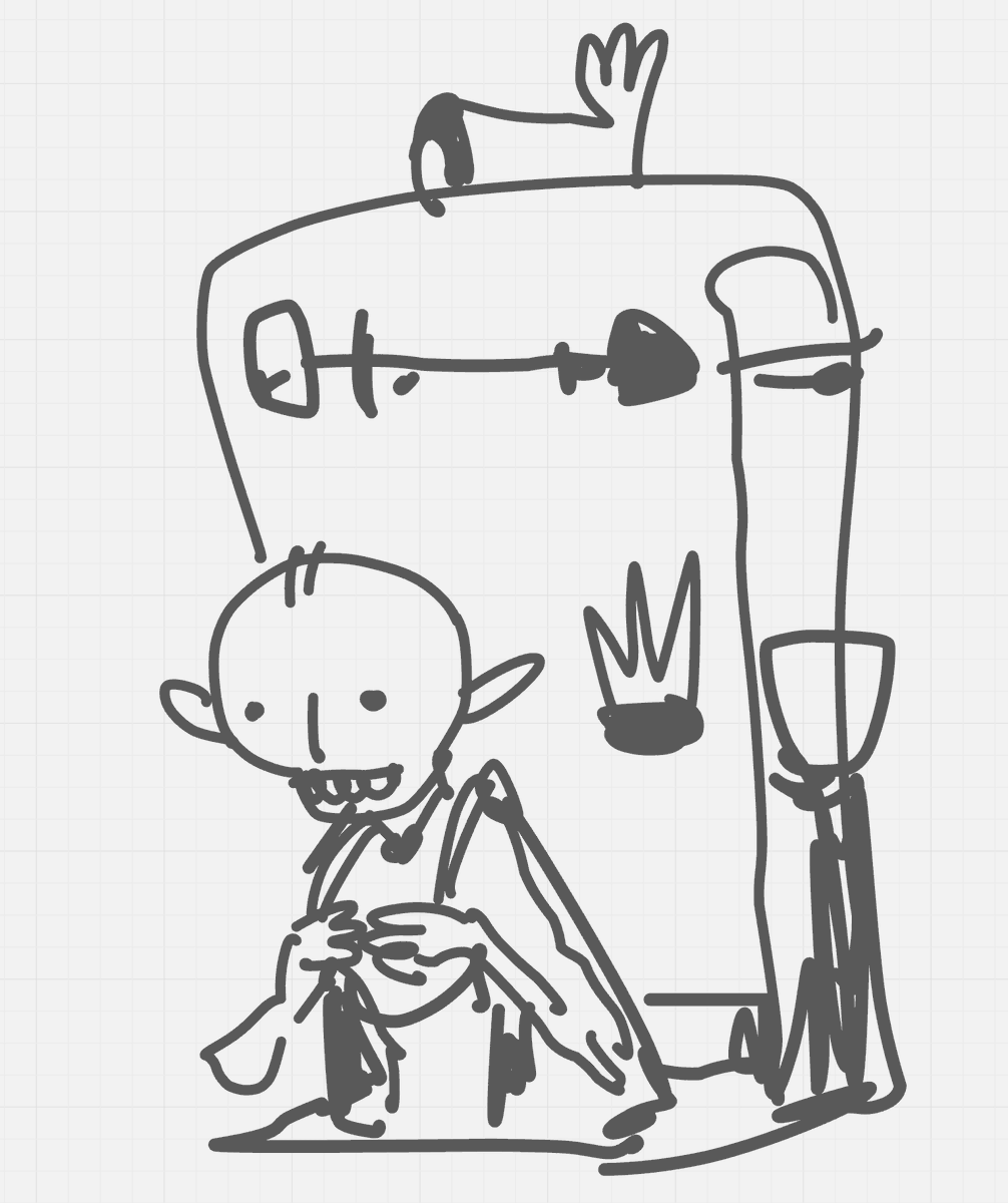 lootdonkey's tweet photo. While Ben is doing serious layout work in our Miro board in our UI meeting I am doing the even more serious work of doodling the character for it 😅

#foolking #indiedev #miro #characterdesign #art https://t.co/vMYQ6RJCBH