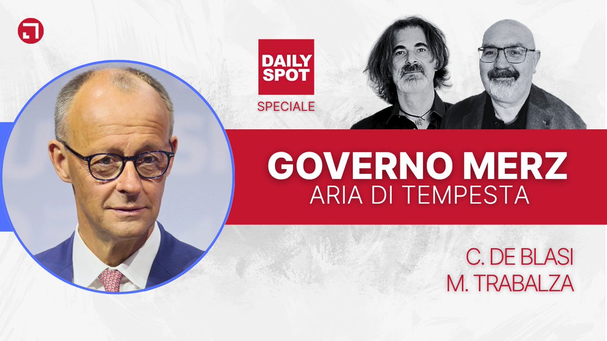 🇩🇪 Germania: Aria di Tempesta sul Governo Merz | Daily Spot con MARIO TRABALZA

Il Governo è in forte difficoltà per 3 motivi: lo scandalo mascherine che coinvolge l'ex ministro della Sanità Jens Spahn; la mancata riduzione per i consumatori della tassa sull'elettricità a