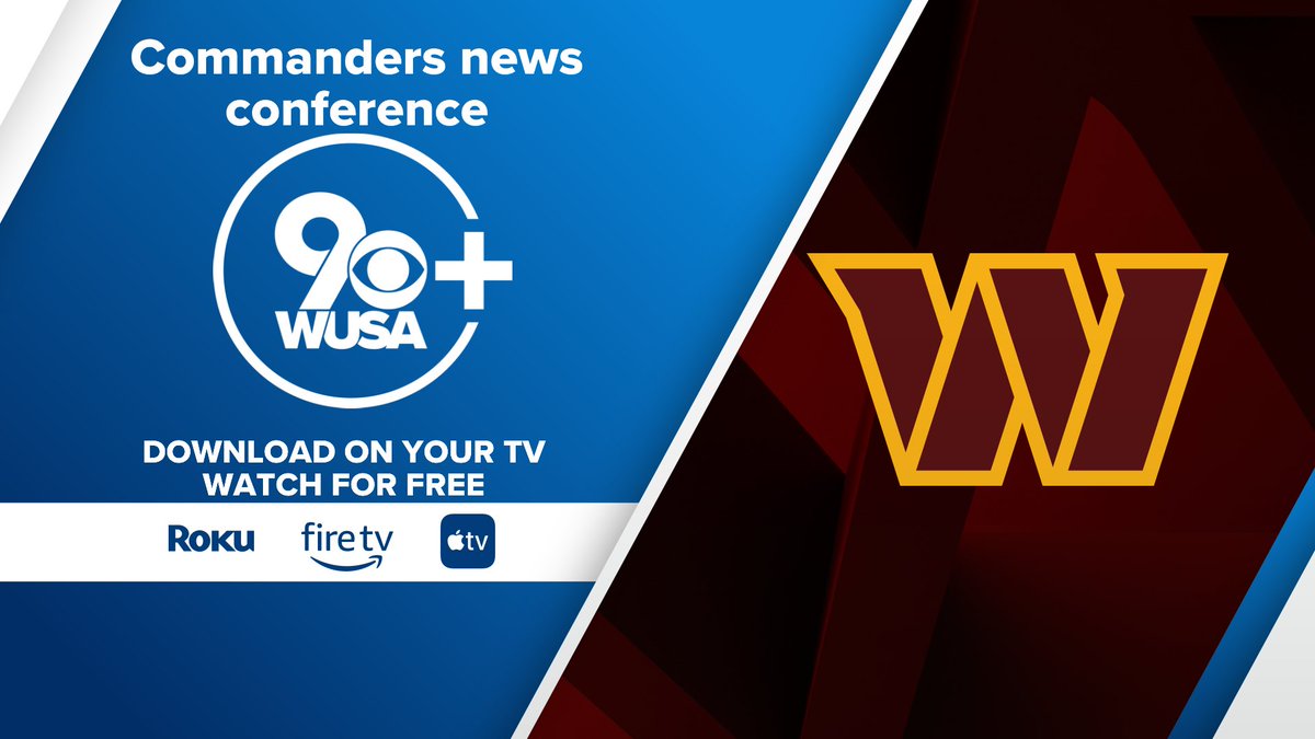 WUSA9 will be streaming the full <a href="/Commanders/">Washington Commanders</a> press conference with Dan Quinn and Adam Peters, expected to begin shortly. You can watch it on WUSA9+, our website or mobile app: wusa9.com/watch