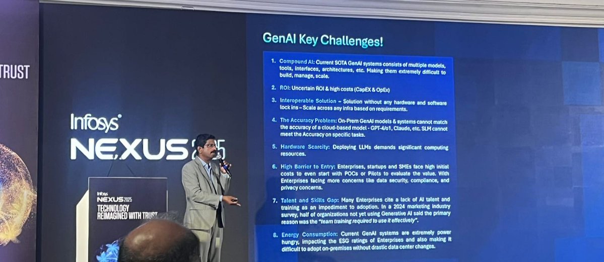 BudEcosystem's tweet image. We had a great time at Infosys Nexus 2025!
It was an incredible opportunity to share our latest innovations in making generative AI more accessible for everyone. Thanks to everyone who stopped by, asked questions, and sparked meaningful conversations. We're excited about what…