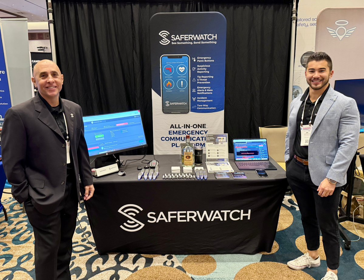 SaferWatchApp's tweet image. We’re live at Campus Safety Conference 2025 in Austin!
Come visit the SaferWatch booth today and see how we’re helping campuses enhance safety with real-time tip reporting, panic alerts, and instant communication tools.
Stop by booth #70 to chat, get a demo, and discover how…