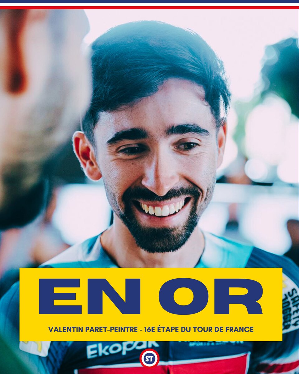 🇫🇷 PREMIÈRE VICTOIRE TRICOLORE SUR LE TOUR DE FRANCE 2025 ❤️

Sublime victoire pour Valentin Paret-Peintre au sommet du Mont Ventoux 🥇

Merci pour les émotions Valentin.