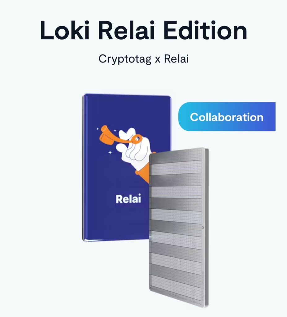 JokHodl's tweet image. Secure your #Bitcoin with #Relai and #Cryptotag 🔐
🔥 Loki #Relai Edition is now available for only €99 where.
Dutch innovation meets Swiss 🇨🇭reliability.
🔒 Combine it with Cryptotag for unmatched security for your Bitcoin.

🛒 Order now and protect your Bitcoin with ease and