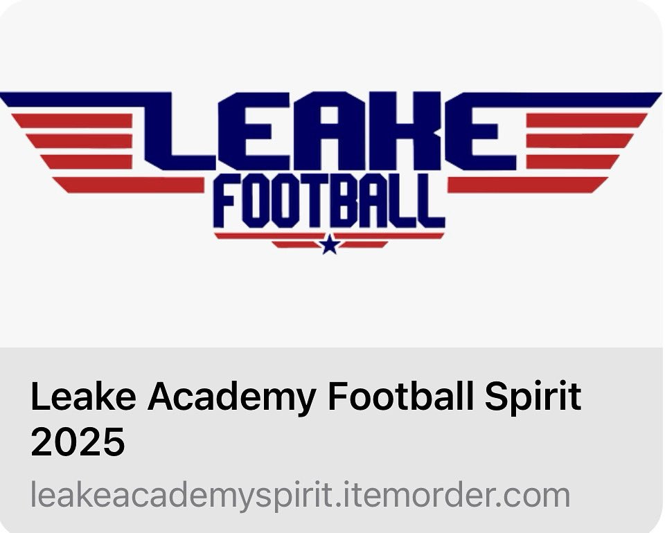 The Leake Academy Fan Store is now open!! Get your orders in now…the season is just around the corner! 🏈
leakeacademyspirit.itemorder.com/shop/home/