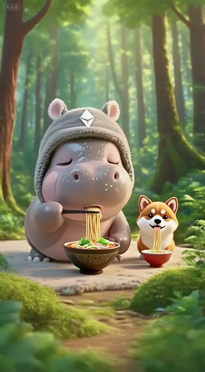 I guess the vegetables weren’t enough for Moodeng and SHIB😂

Hopefully they’ll be revitalized after the ramen to find <a href="/VitalikButerin/">vitalik.eth</a> in the Ethereum Forest!
