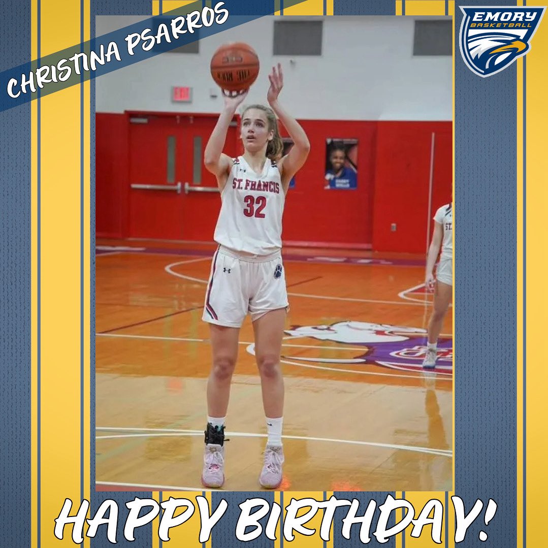 Emory Women’s Basketball (@emorywbb) on Twitter photo It’s the big 1️⃣8️⃣ for freshman Christina Psarros! Wishing you a big happy birthday 🥳🥳 <a href="/C_Psarros/">Christina Psarros</a> It’s the big 1️⃣8️⃣ for freshman Christina Psarros! Wishing you a big happy birthday 🥳🥳 <a href="/C_Psarros/">Christina Psarros</a>