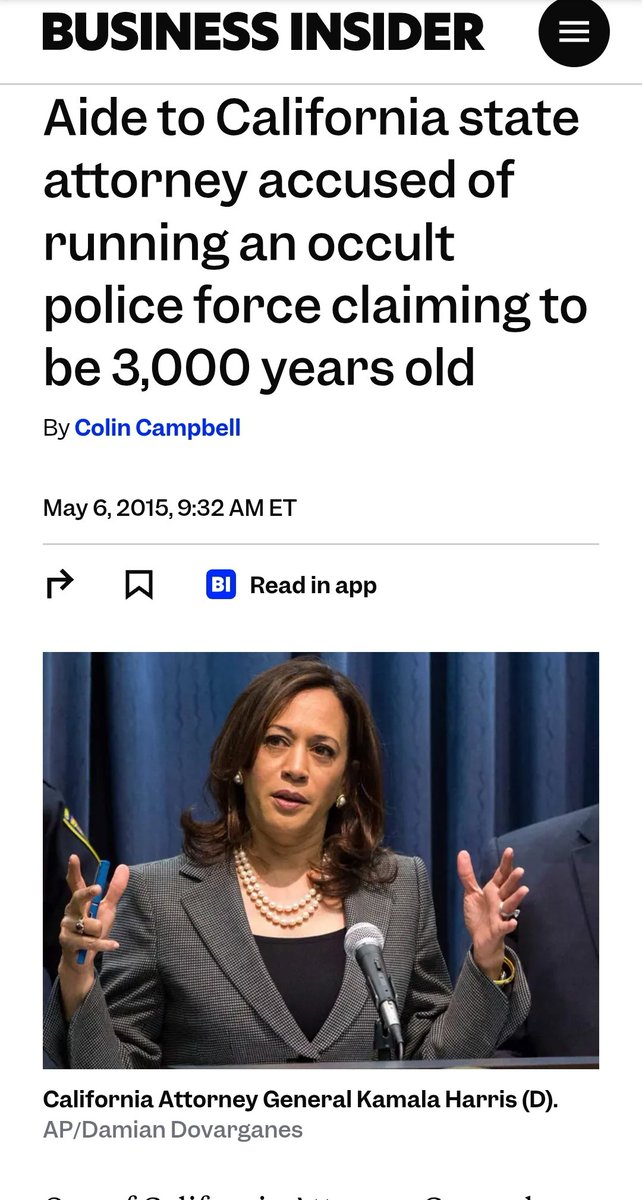 BabylonNoMore's tweet image. Remember that time an "Aide" to Kamala Harris was caught claiming to be part of an "Occult Police Force?"