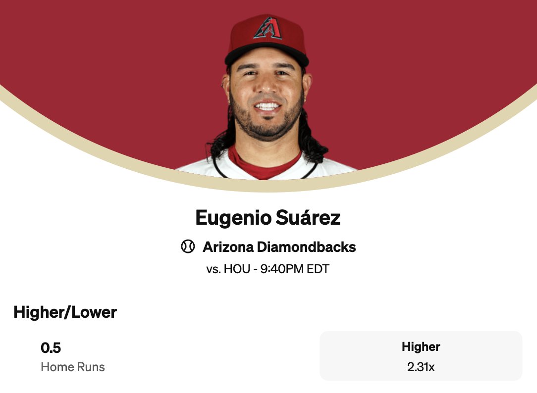 UnderdogPicks's tweet image. Eugenio Suarez has hit 21 HRs over his last 41 games 💥⚾️
Over his last 3 games, he's hit 5 dingers 🤯