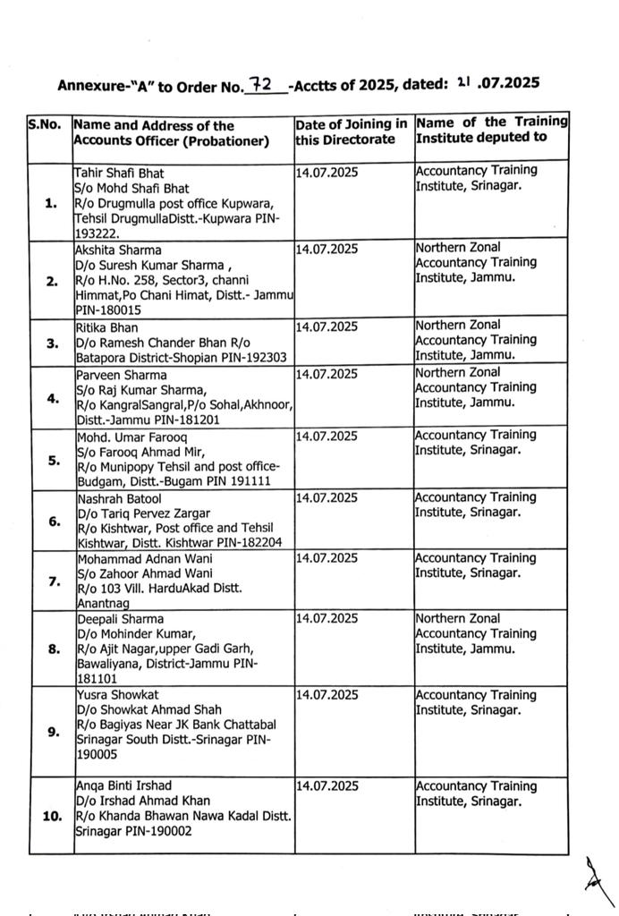 Jammu And Kashmir Finance & Accounts Society tweet media