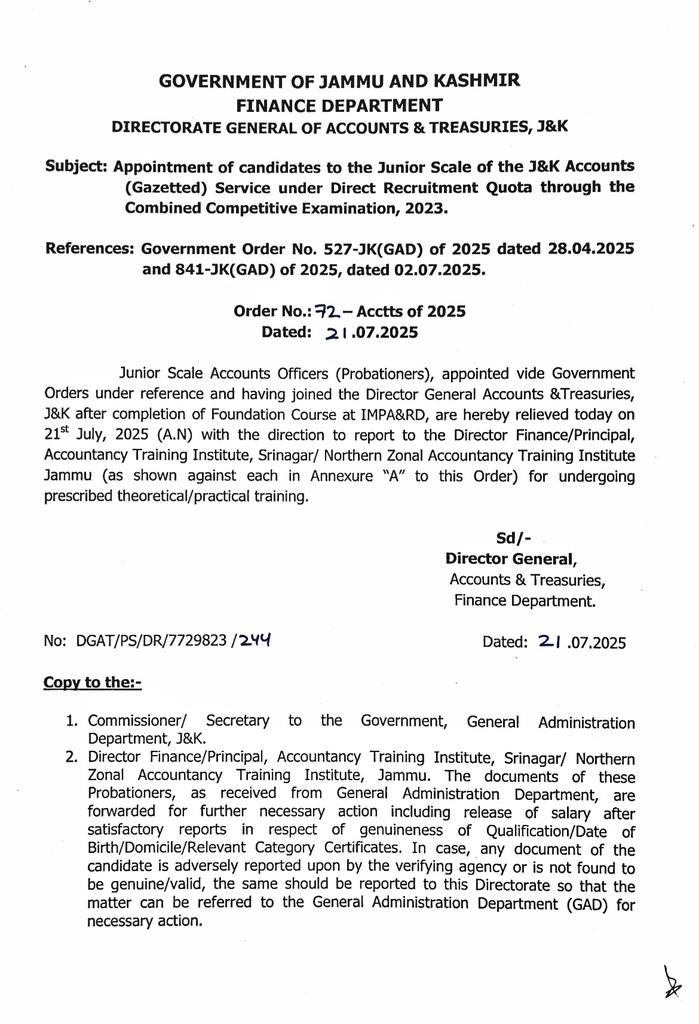 Jammu And Kashmir Finance & Accounts Society tweet media