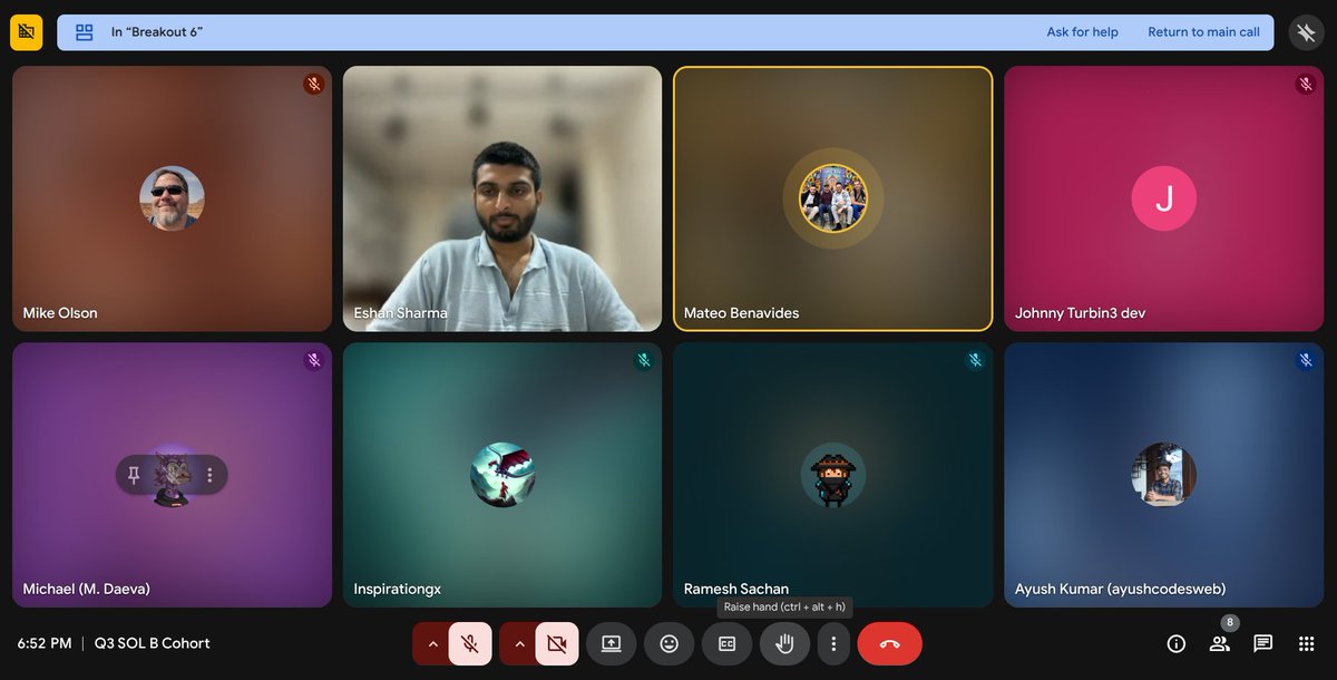 ayushcodesweb's tweet image. Week 4.1 @solanaturbine
Had a great Capstone project discussion with @Eshan_Sharma__ sir. Thanks a lot for your feedback, will work on it.
And it was exciting to see the creative ideas of everyone
#TURBIN3 #Turbin3Shipper