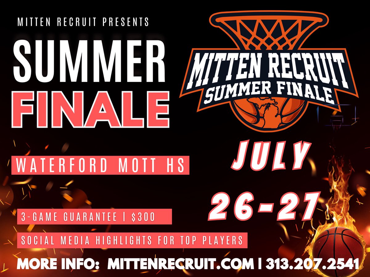 🔥Summer Finale Last Call🔥

REGISTRATION CLOSES TODAY!!!

We will NOT be accepting anymore teams after today!! We got teams coming from Toledo, Kzoo, GR, Flint, Lansing, Detroit and MORE!! Don’t miss out! 

#MittenRecruit #SummerFinale

Link: bit.ly/Summer-Finale25