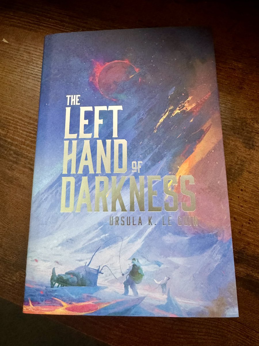 Zepp1978's tweet photo. This edition from @binding_broken is beyond sick. The type of work that makes you want to read it immediately. #UrsulaKLeguin #LeftHandofDarkness #TBB #BrokenBinding https://t.co/PcyXOOBsBo