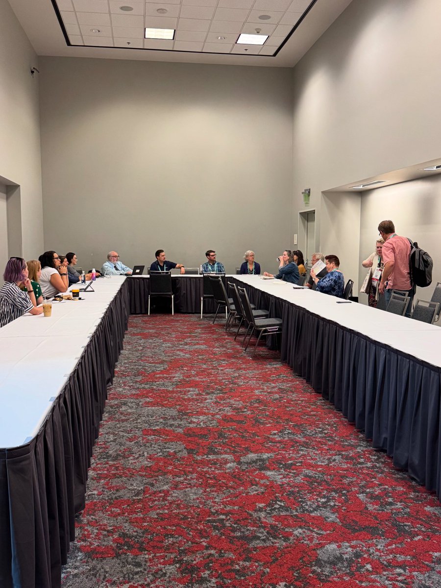 aallnet's tweet image. Is there more to GenAI in mid-size law firms than legal research? Tuesday morning discussion den tackled this topic and more! #AALL25