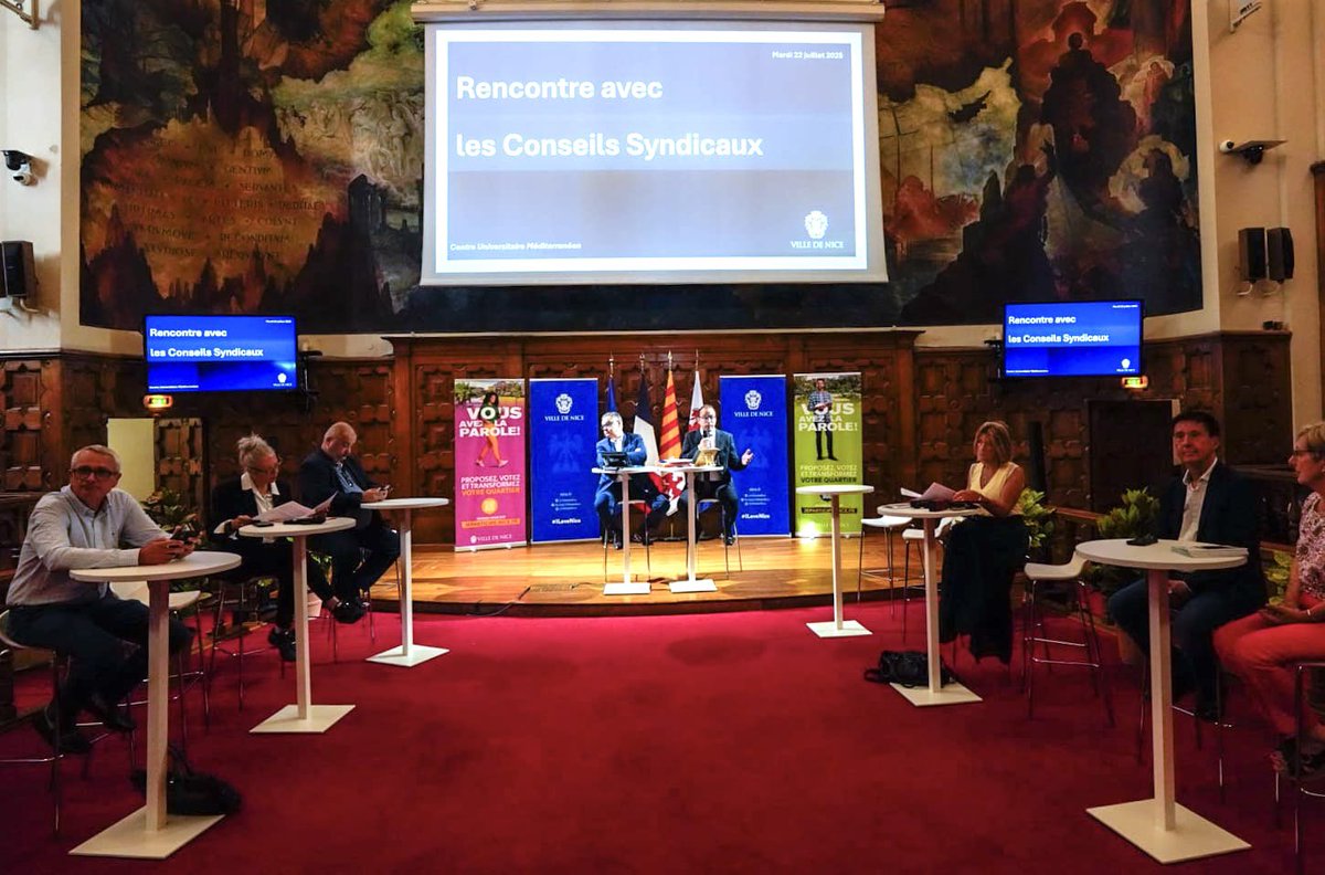 hervecael's tweet image. Conseils Syndicaux de Nice : une mobilisation collective pour nos quartiers !
Ils sont au cœur de la vie de nos immeubles et de nos quartiers : les représentants des conseils syndicaux de Nice étaient près de 150 à répondre présents au Centre Universitaire Méditerranéen pour une…