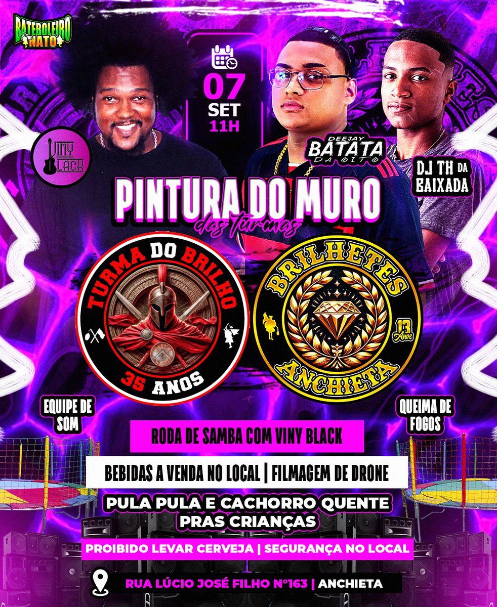 BrilhoTurma's tweet photo. _
TODAS TURMAS CONVIDADAS 🎯

 🔻 NÓS SOMOS À REFERÊNCIA, RUMO AOS 35 ANOS DE CARNAVAL 🥇🏆🅱️🍻 https://t.co/gM6Xwm3Ece