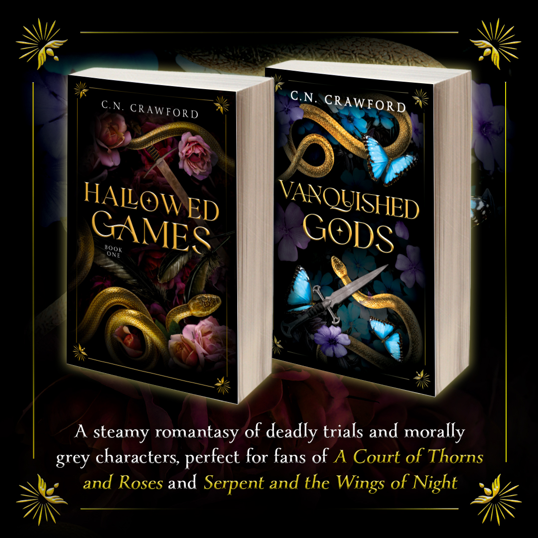 AriaFiction's tweet image. We're so excited to be publishing two amazing duologies by the brilliant @CNCrawford00 🔮
The Hallowed Games and The Frost and Nectar titles are out RIGHT NOW!
Click the clink to grab your copies! - bit.ly/4nVzVBj