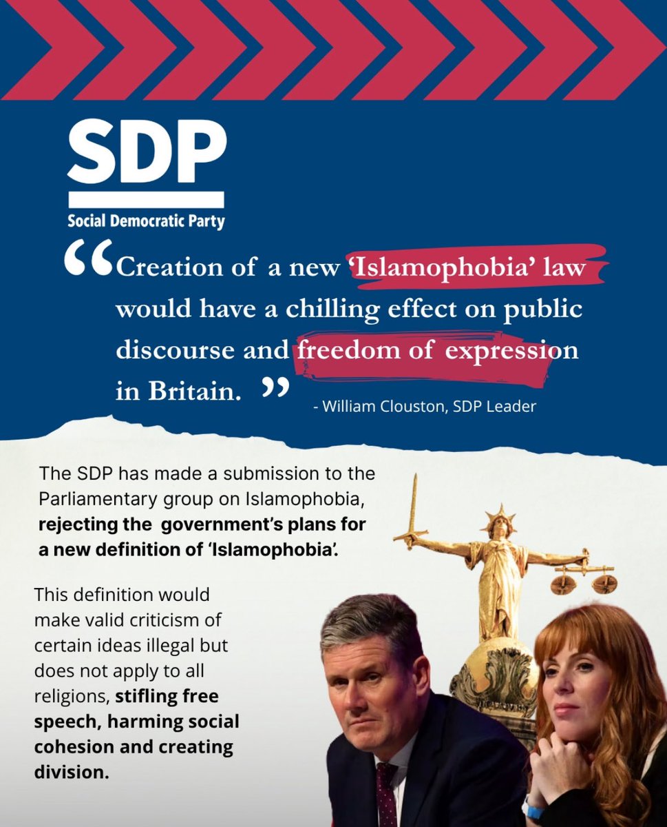 _HenryBolton's tweet image. The SDP @SDPhq reject the government’s proposed Islamophobia law! (Full statement here: sdp.org.uk/2025/07/22/sdp…)