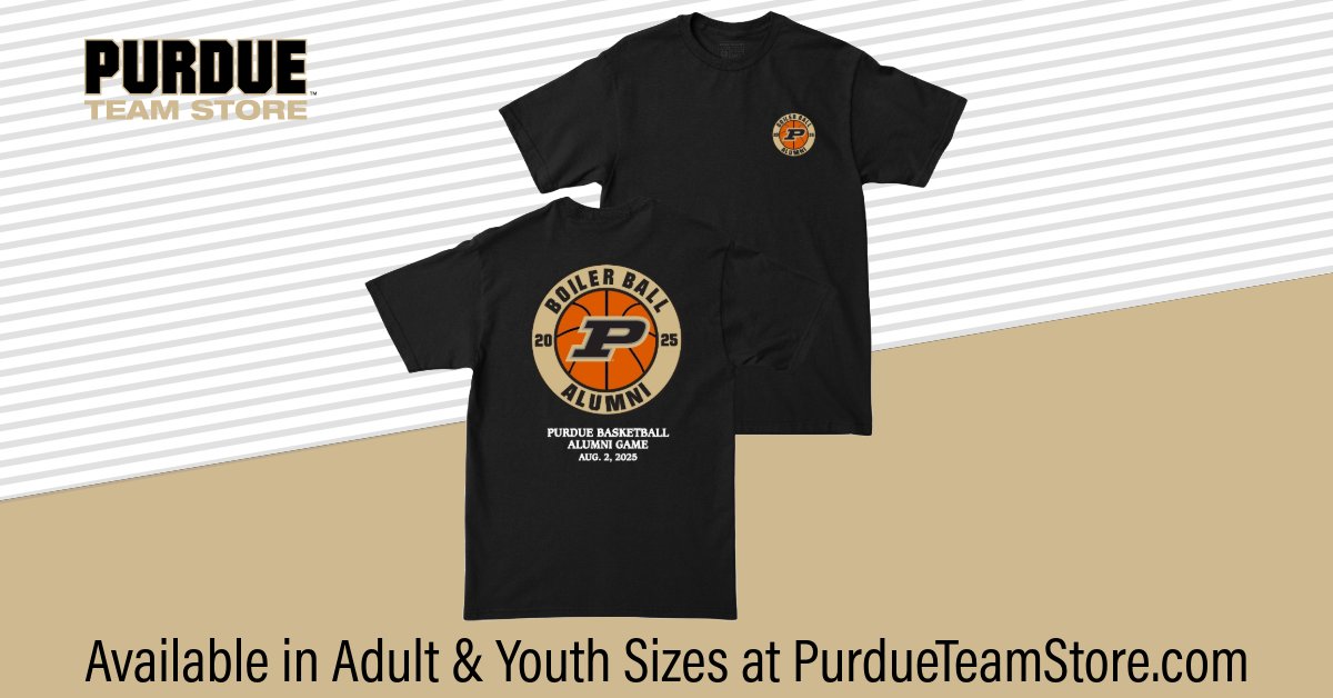 BoilerBall's tweet image. Alumni Game shirts now available!
👕 YOUTH: purdueteamstore.com/product/ysst-2…
👕 ADULT: purdueteamstore.com/product/sst-25…
