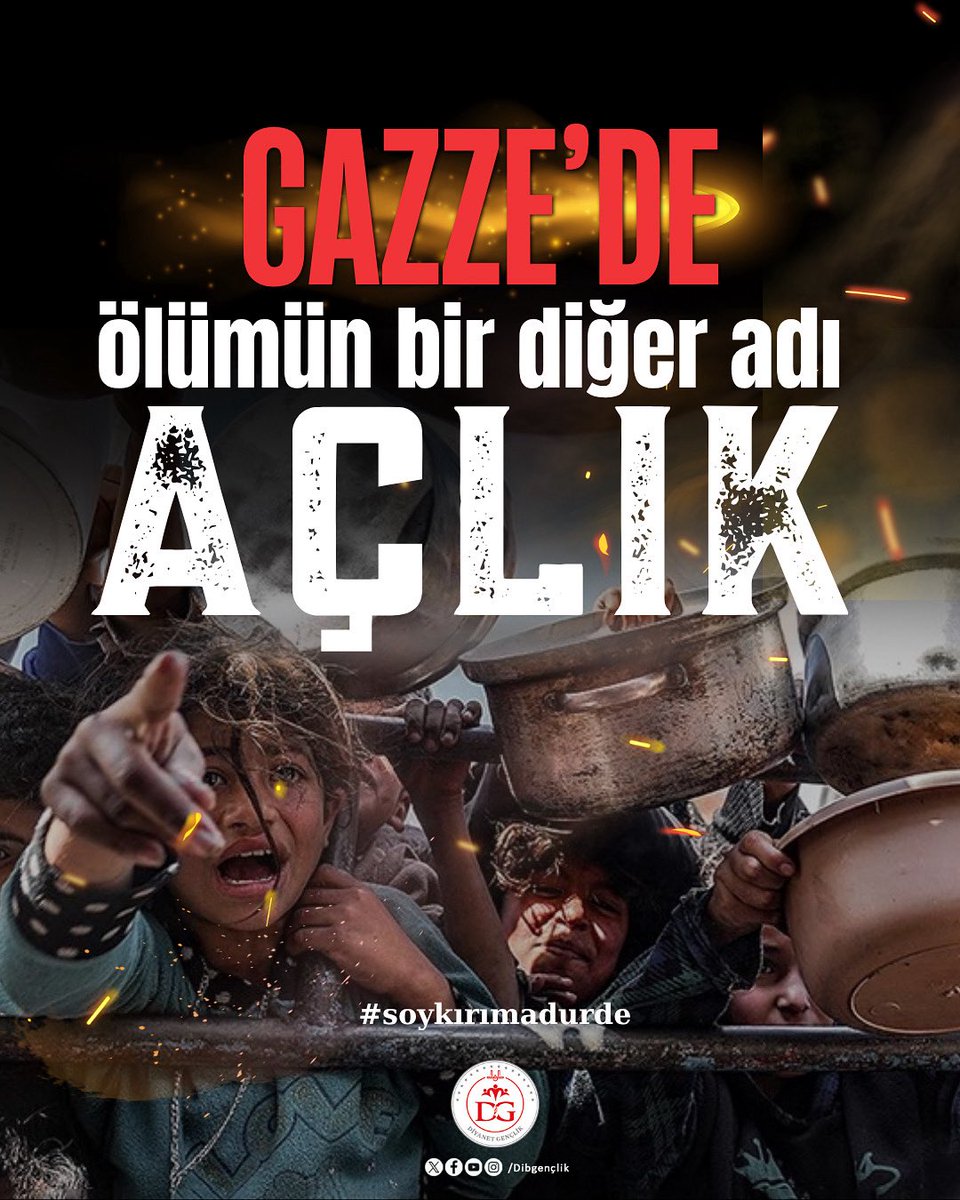 🇵🇸Gazze’de ölümün bir diğer adı… Açlık
#soykırımadurde #diyanetgençlik #gazze