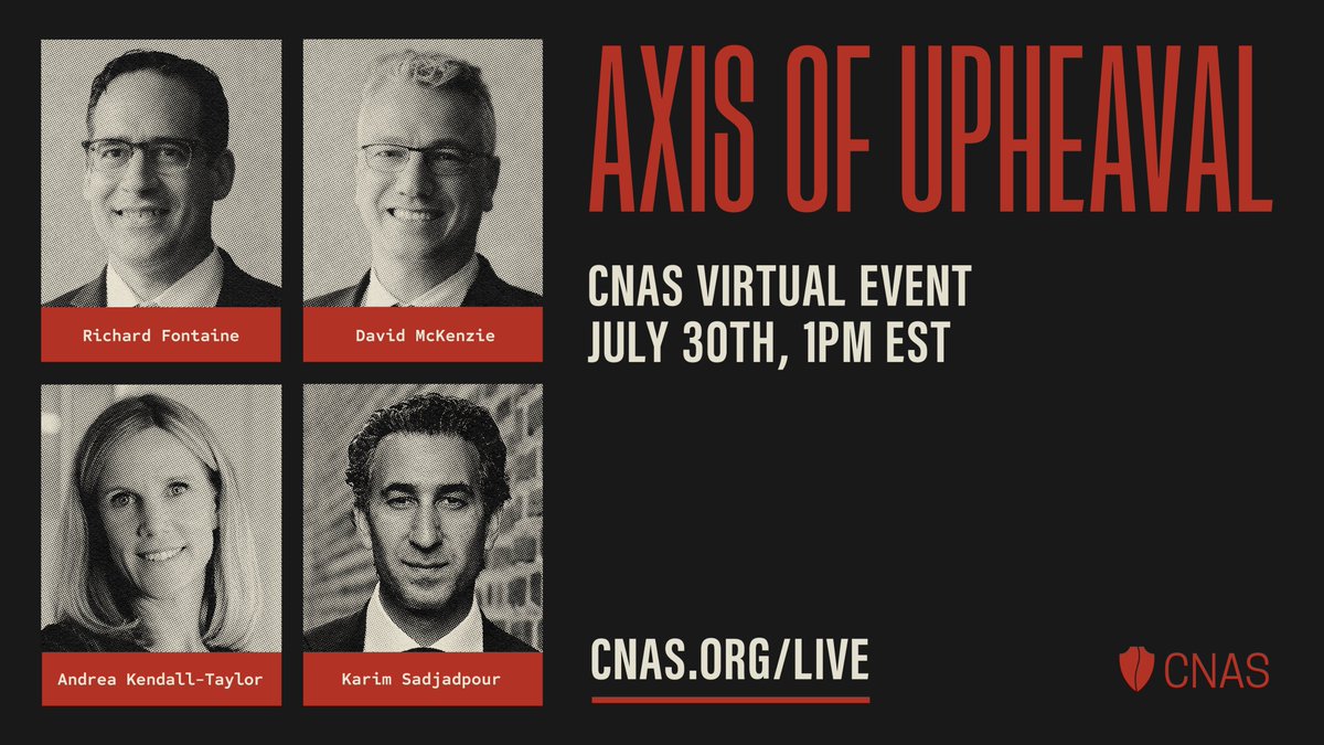CNAS (@cnasdc) on Twitter photo Featuring:
🎙️<a href="/RHFontaine/">Richard Fontaine</a>
🎙️<a href="/AKendallTaylor/">Andrea Kendall-Taylor</a>
🎙️<a href="/ksadjadpour/">Karim Sadjadpour</a>
🎙️<a href="/DavidGMcKenzie/">David McKenzie</a> Featuring:
🎙️<a href="/RHFontaine/">Richard Fontaine</a>
🎙️<a href="/AKendallTaylor/">Andrea Kendall-Taylor</a>
🎙️<a href="/ksadjadpour/">Karim Sadjadpour</a>
🎙️<a href="/DavidGMcKenzie/">David McKenzie</a>
