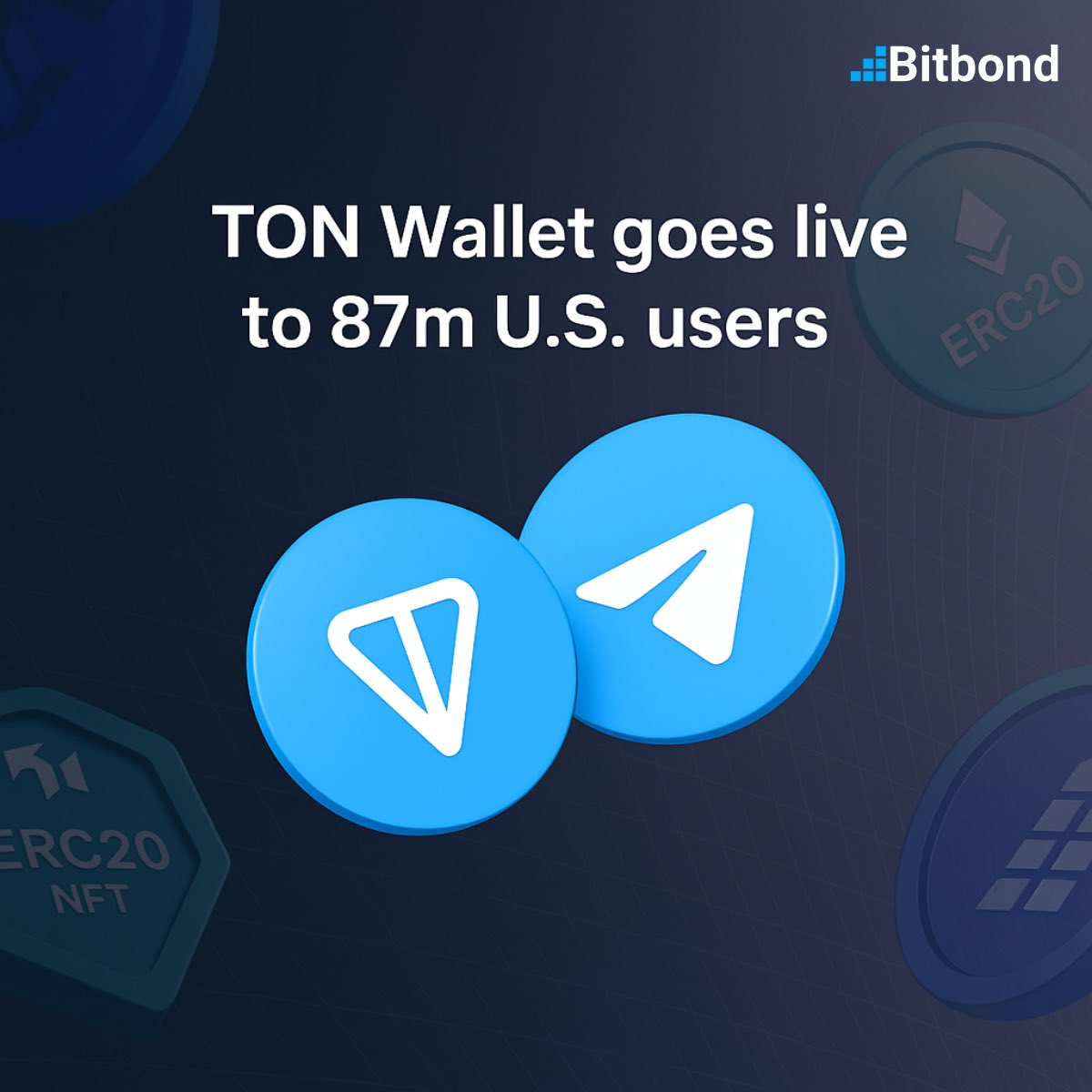 Bitbond's tweet image. Telegram’s Crypto wallet is now live for its 87M U.S. users!
🚀Launch with Token Tool to tap into the growing onchain economy to raise capital and grow a community