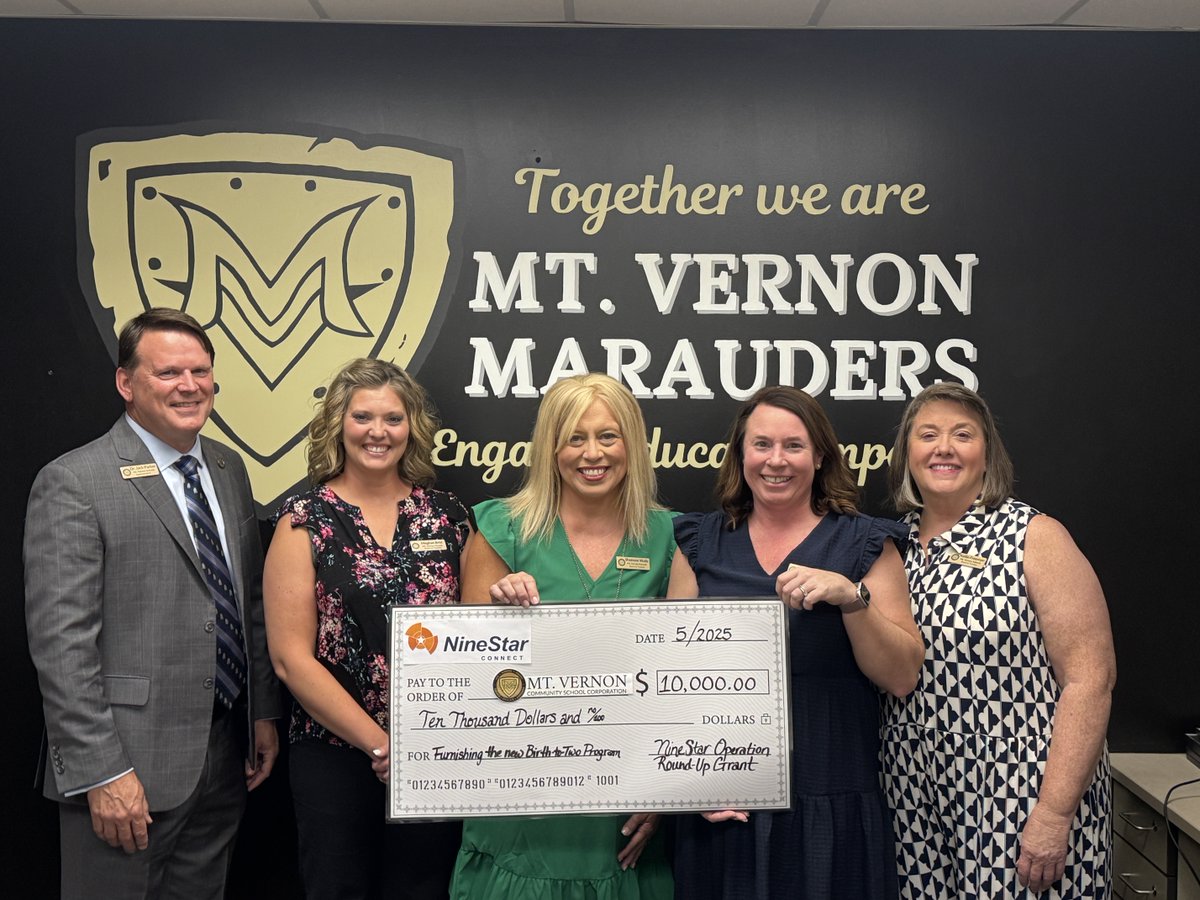 NineStar's Operation Round Up program granted $10,000.00 to Mini Marauder Early Learning Academy to help with the expansion and development of their early childhood program in the ORU's second quarter of the year. 
#NineStarGivesBack #OperationRoundUp