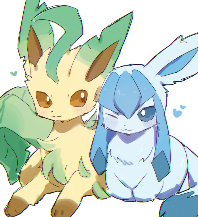 pem2p's tweet image. リーフィアとグレイシア