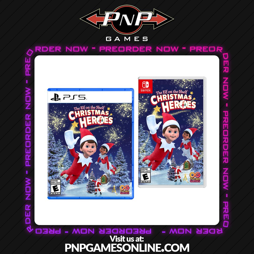PNPGames's tweet image. The Nightmare Before Christmas - Indeed!
The Elf on the Shelf: Christmas Heroes is now available for #Preorder (Christmas is Only 156 Days Away)!
pnpgamesonline.com/?s=The+Elf+on+…
PS4/PS5/NSW/XBOX - $49.99 CAD (~$36.50 USD)
Releases Oct 17th, 2025
SHOP PNPGAMESONLINE.COM!
Orders…