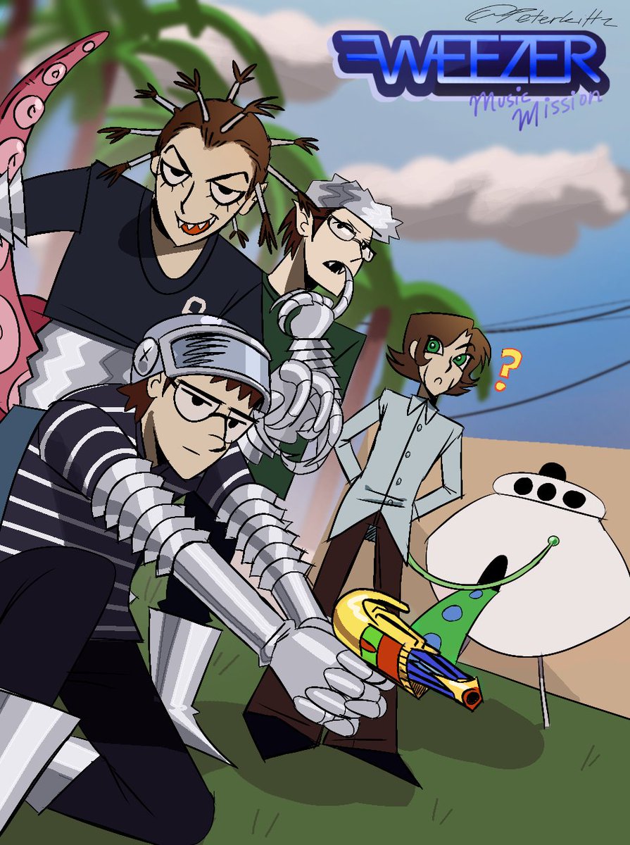 peterkittz's tweet image. who&apos;s the real alien?
#weezerAU
