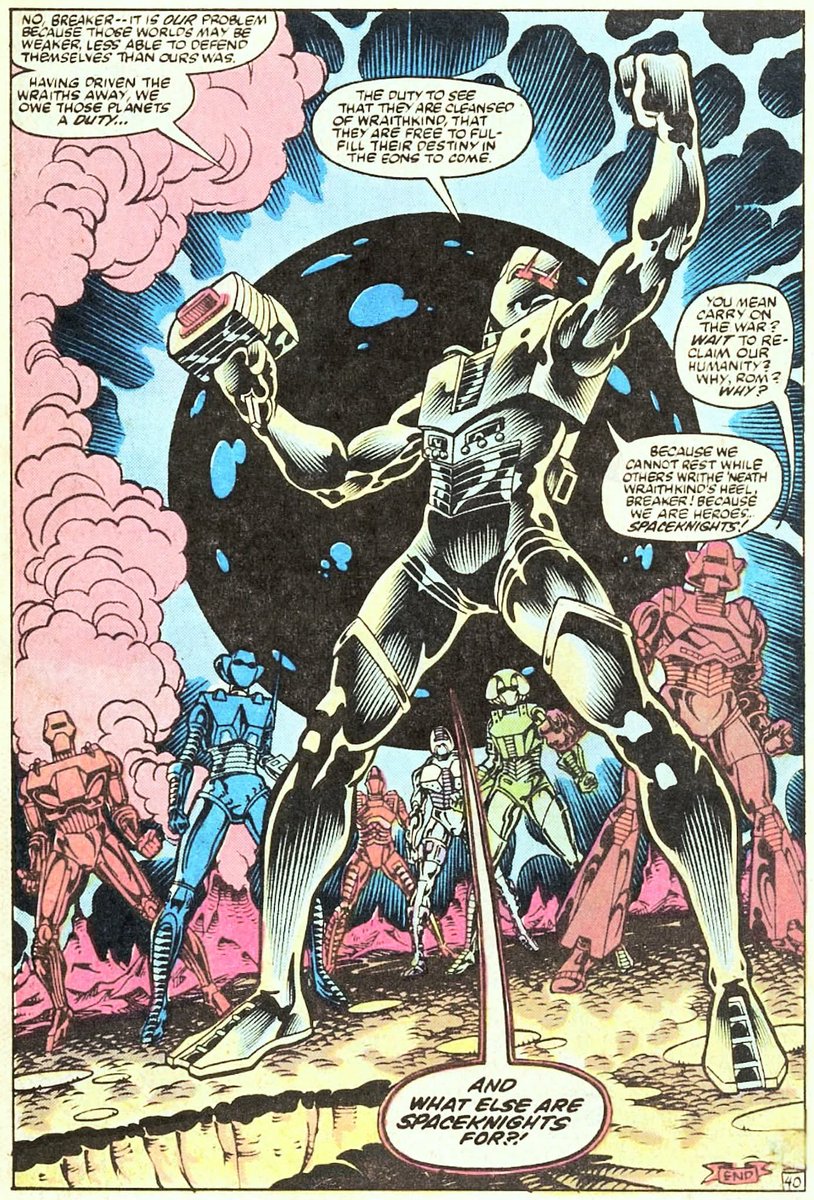 comicbookaddt's tweet image. "And what else are Spaceknights for?"
A powerful scene from ROM Annual #2 (1983), showcasing the duty and heroism of the Spaceknights. This stunning #Throwback features legendary art by Sal Buscema, inks by Ian Akin & Brian Garvey, and colors by Ben Sean.
A true #TuesdayTreat…