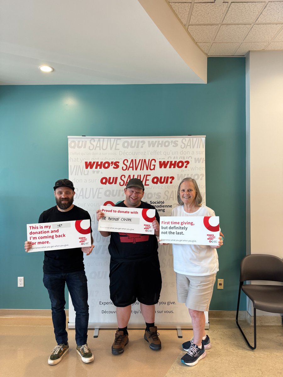 AvenirCentre's tweet photo. A few members of the Centre Avenir team took a trip to the local @canadaslifeline blood donation clinic!
The process was quick and easy, and the group even got to enjoy a couple of free snacks afterward.
#itsinyoutogive https://t.co/SSJZLG4gbu