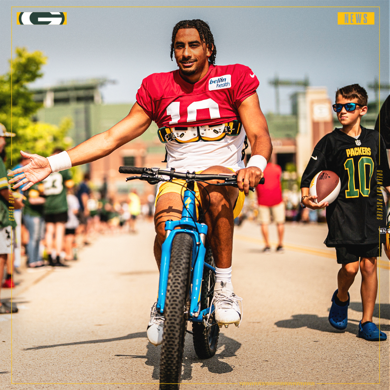 packers's tweet photo. Football is back, and so is the Training Camp Village!