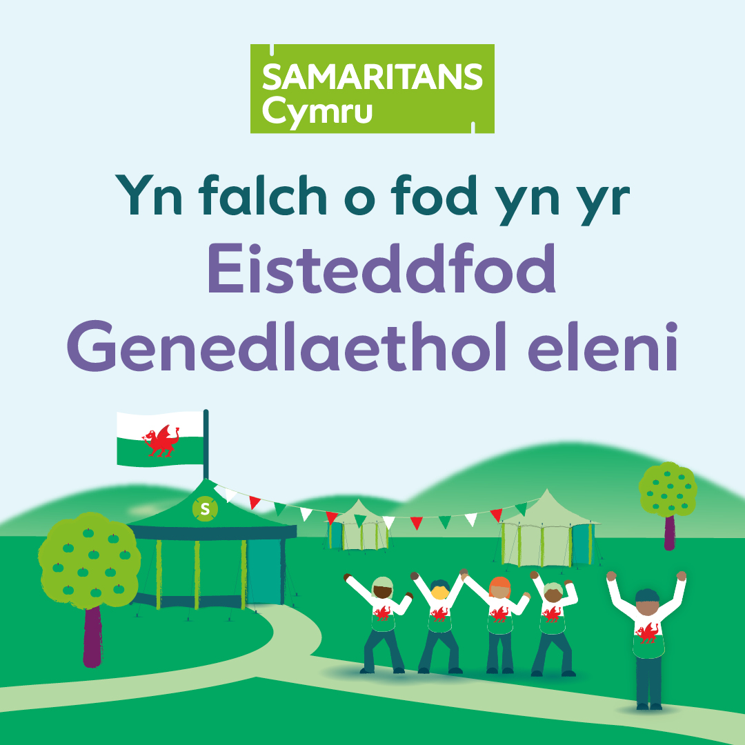 SamaritansCymru's tweet image. Mae’n fraint bod yn yr #Eisteddfod eleni, yn cynnig clust i wrando a chymorth emosiynol i unrhyw un a allai fod yn ei chael hi’n anodd.  

Beth bynnag rydych chi’n ei wynebu, rydyn ni yma i chi 💚 

#Eisteddfod2025