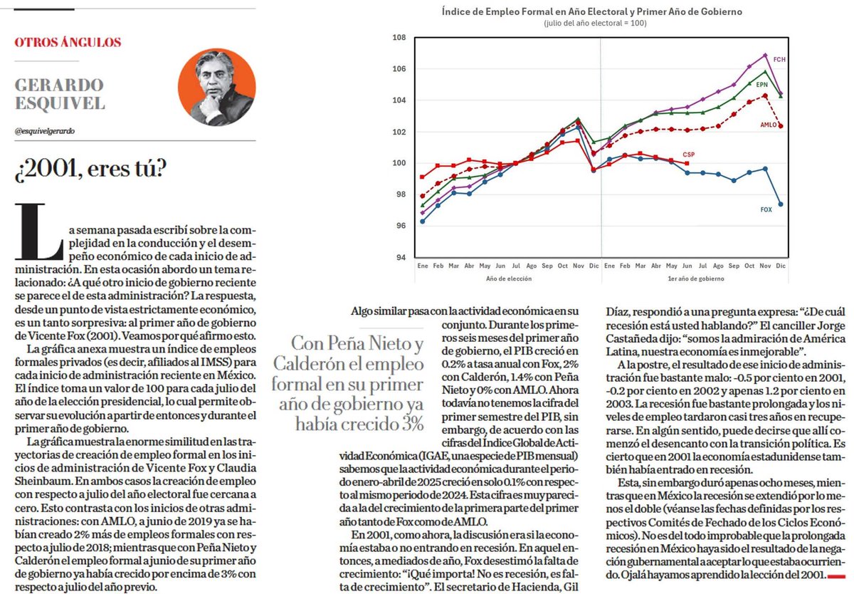 Comparto mi artículo de esta semana en <a href="/Milenio/">Milenio</a>: "¿2001, eres tú?" 

milenio.com/opinion/gerard…