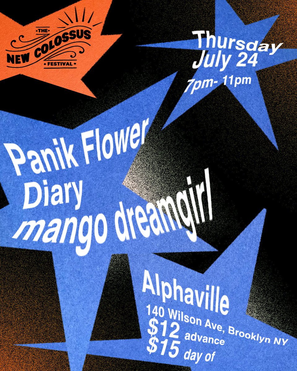PANIK FLOWER (@panikflowerband) on Twitter photo last show in NYC for a bit </3 our friends at <a href="/NewColossusFest/">New Colossus Fest</a> are hosting a sick lineup of bands Thursday night at Alphaville
tickets: dice.fm/partner/honey-… last show in NYC for a bit </3 our friends at <a href="/NewColossusFest/">New Colossus Fest</a> are hosting a sick lineup of bands Thursday night at Alphaville
tickets: dice.fm/partner/honey-…