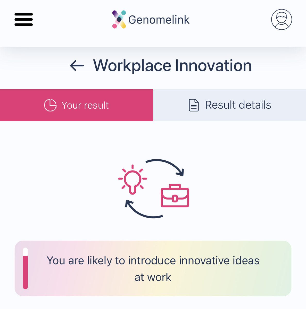 Katie_Roof's tweet image. Lol there is a DNA test that claims I have genes that result in workplace innovation. Can I put this on my resume? 😆