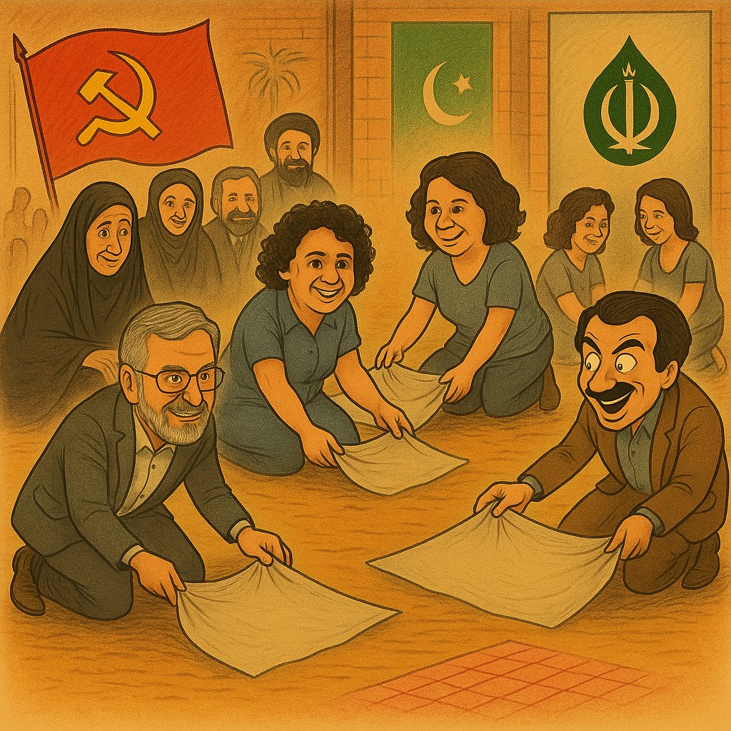 farhad_fathi66's tweet image. فهمیدید چی شد؟
خواهر نرگس حاضر نشد سر یک سفره با یک عده بشینه، براش سفره جدا پهن کردند
رفیق مسعود رو بازی ندادند، خودش برای خودش سفره پهن کرد:))
تصویر: شرح حال این روزهای سرخ و سیاه و قهوهای