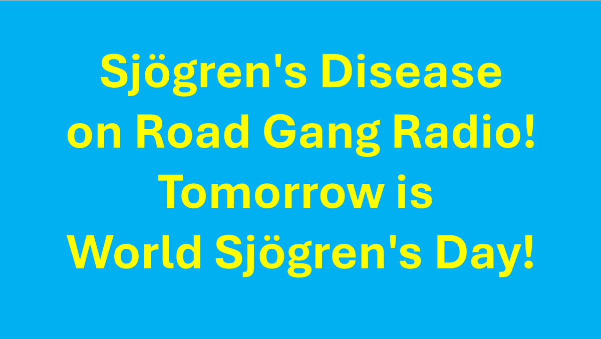 lupuscyclopedia's tweet image. #Sjogrens highlighted on Road Gang Radio this AM by Jimmy Mac hosting @janetchurch CEO of @SjogrensOrg and me ... getting ready for World Sjogren's Day tomorrow. Skip to 1:38 to listen: facebook.com/watch/live/?re…
