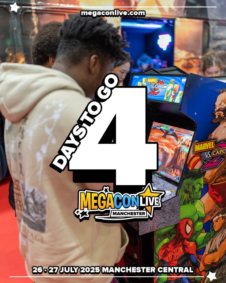 megaconlive's tweet image. 4 DAYS TO GO! Are you ready for a pop culture packed weekend?! Just DAYS to go until we're back with MegaCon Live, at Manchester Central! Catch up on all the latest (and get those tickets) at megaconlive.com