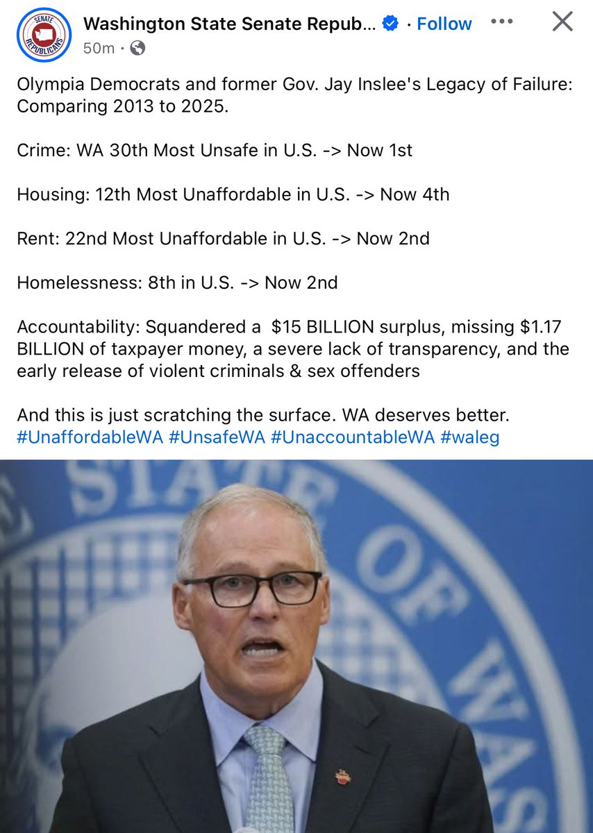 UnderWashington's tweet image. SMH. Will voters wake up? Or keep voting blue no matter who?