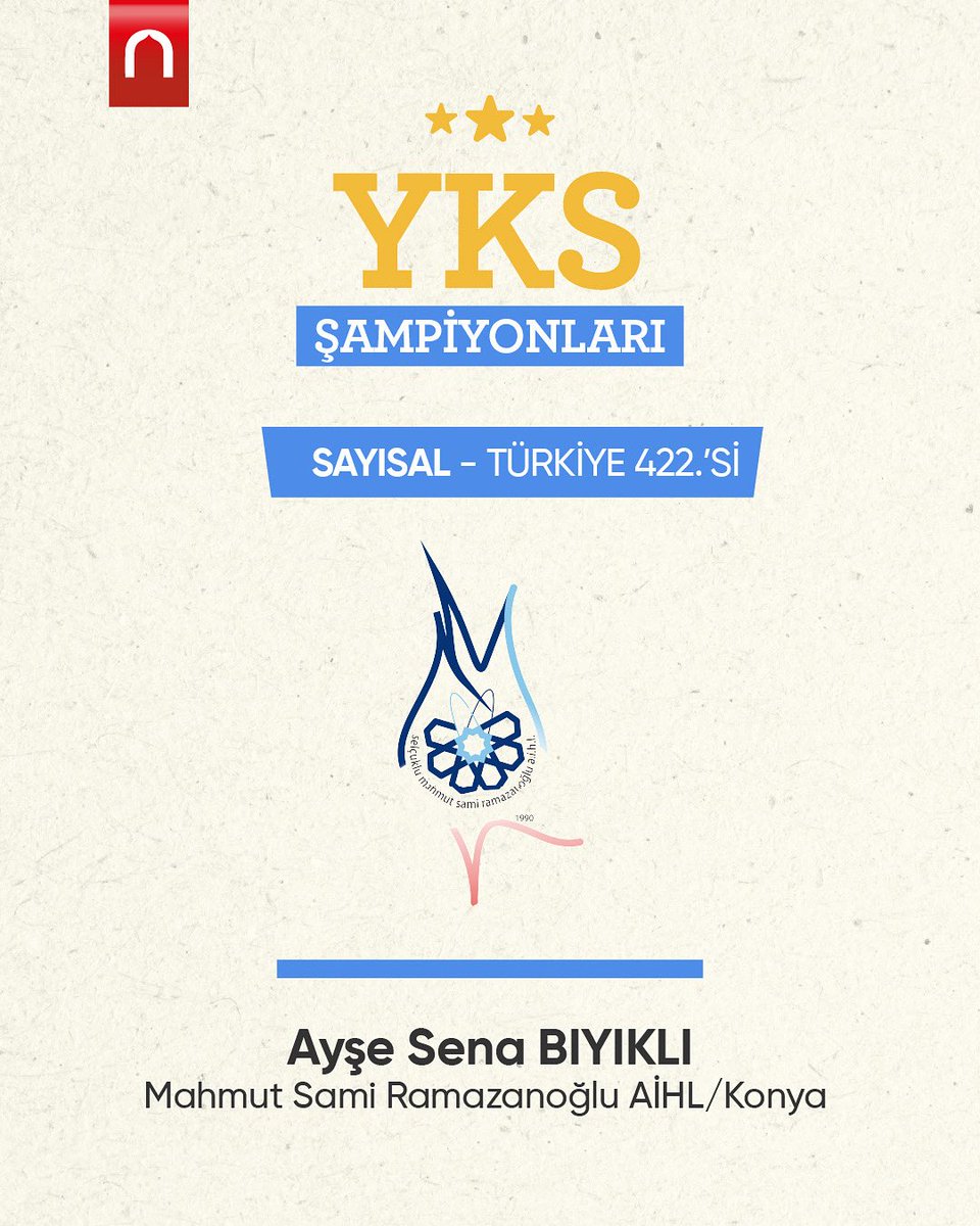 onderihl's tweet image. 🌟 Sayısal Türkiye 422’ncisi Ayşe Sena Bıyıklı
Hayırlı uğurlu olsun inşallah.
#yks2025