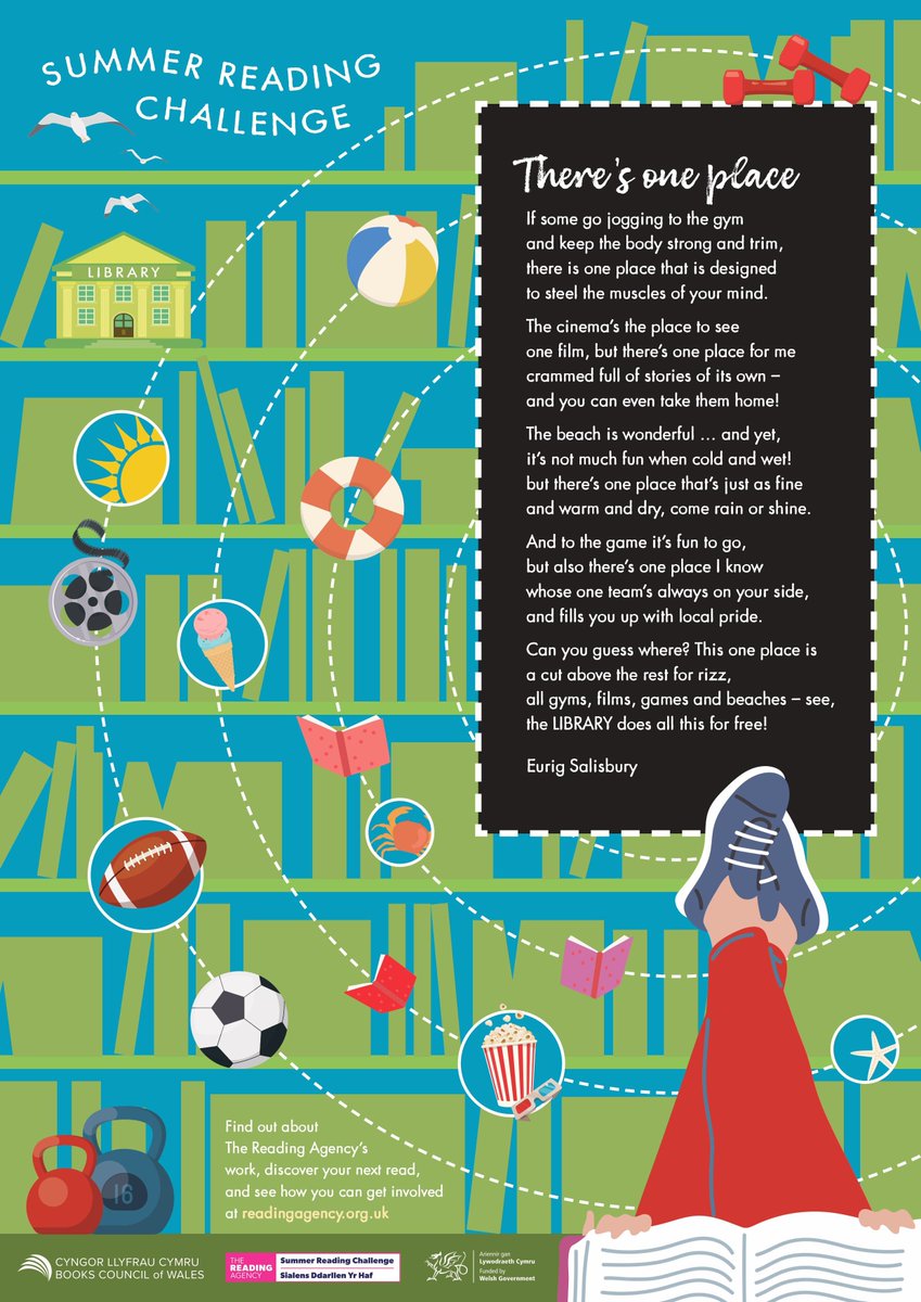 Libraries Wales (@librarieswales) on Twitter photo 🌿A special poem by Eurig Salisbury celebrating libraries and the launch of the Summer Reading Challenge. 🏖️☀️
To find out how to take part, go to summerreadingchallenge.org.uk
#SummerReadingChallenge <a href="/readingagency/">The Reading Agency</a> 🌿A special poem by Eurig Salisbury celebrating libraries and the launch of the Summer Reading Challenge. 🏖️☀️
To find out how to take part, go to summerreadingchallenge.org.uk
#SummerReadingChallenge <a href="/readingagency/">The Reading Agency</a>