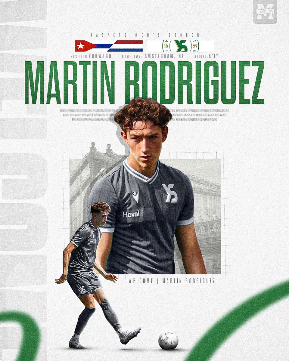 JaspersSoccer's tweet image. The Netherlands 🇳🇱 ➡️ The Bronx 🇺🇸 

Welcome to Manhattan, Martin! 

#GoJaspers | #JasperSoccer 🟢⚪️