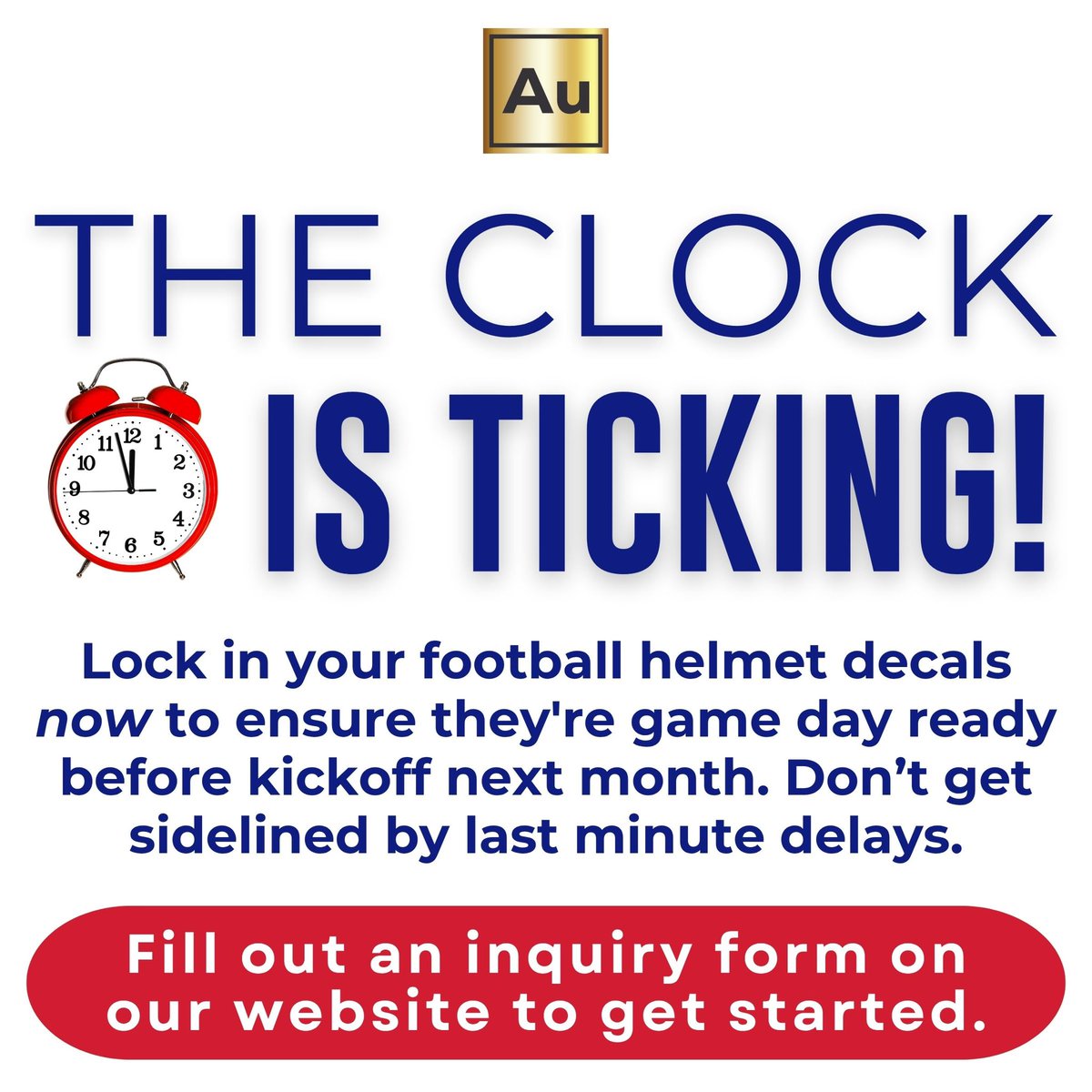 AuDesigns's tweet image. ⏰ The clock is ticking for helmet decal orders! Don’t wait until the 4th quarter. Order your helmet decals now to get them in time for game day. Fast turns, fresh looks, no stress.
Additionally, Kerrville Strong and Hill Country Strong helmet decals are available for teams who…