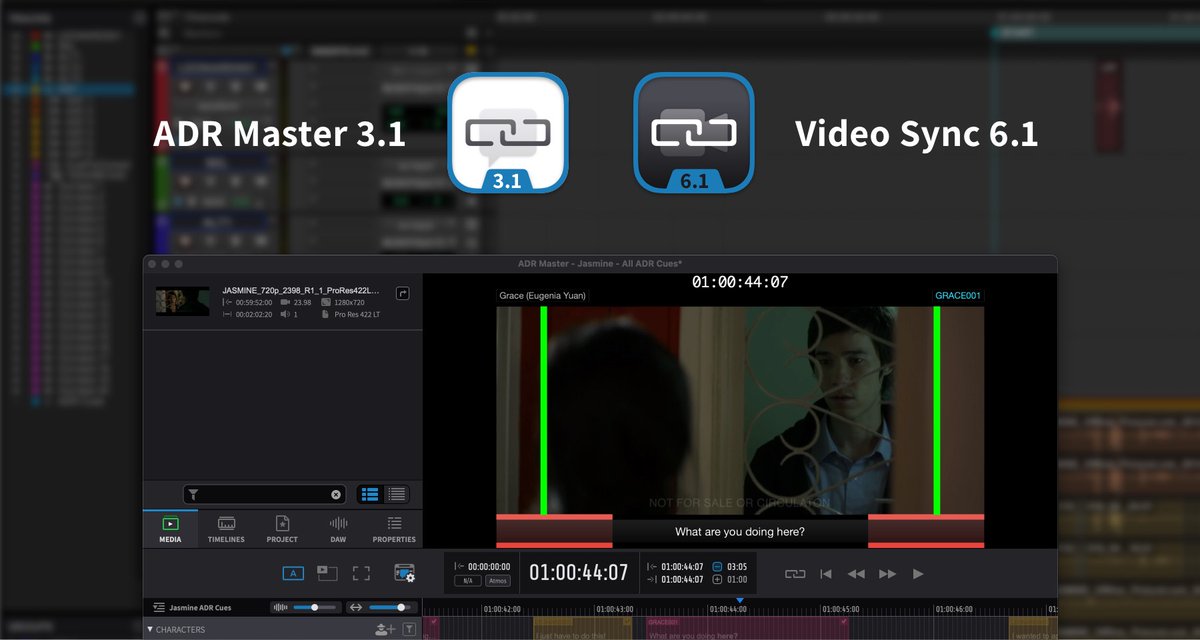 We have just released ADR Master 3.1 and Video Sync 6.1 with many new features and improvements, read more here:
non-lethal-applications.com/blog/adr-maste…
